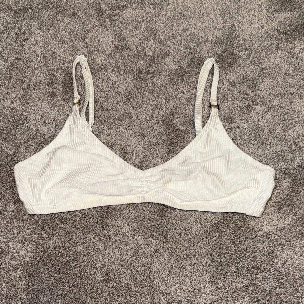 aerie Ribbed Bikini Top with Adjustable Straps